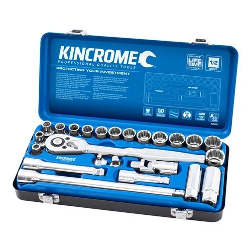 Kincrome Socket Set 24 Piece 1/2" Drive - Metric - SKU Kincrome:K28020