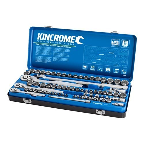 Kincrome Socket Set 74 Piece 1/4, 3/8 & 1/2" Drive - Metric & Imperial - SKU Kincrome:K28041