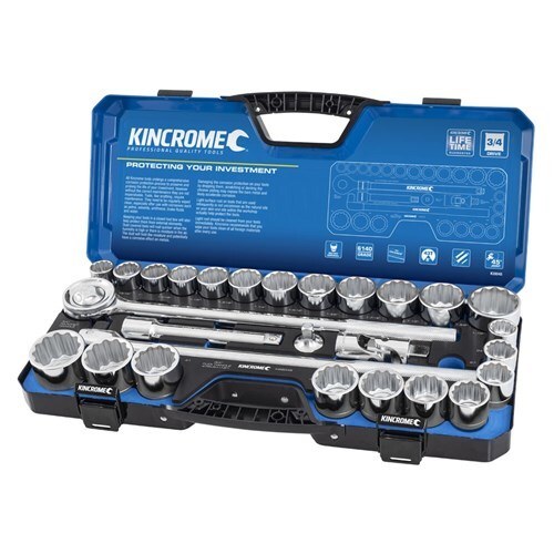 Kincrome Socket Set 28 Piece 3/4" Drive Metric & Imperial - SKU Kincrome:K28045