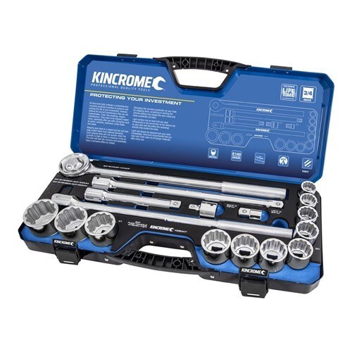 Kincrome Socket Set 17 Piece 3/4" Drive - Metric K28047 - SKU Kincrome:K28047