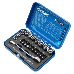 Kincrome Micro Socket Set 31 Piece 1/4" Drive Metric - SKU Kincrome:K28151 Kincrome Micro Socket Set 31 Piece 1/4" Drive Metric - SKU Kincrome:K28151