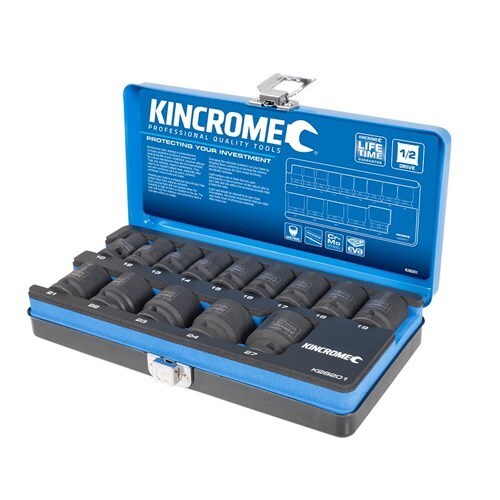 Kincrome Impact Socket Set 14 Piece 1/2" Drive - Metric K28201 - SKU Kincrome:K28201 Kincrome Impact Socket Set 14 Piece 1/2" Drive - Metric K28201 - SKU Kincrome:K28201