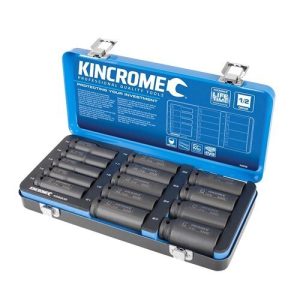 KINCROME Deep Impact Socket Set 14 Piece 1/2" Drive - Metric - SKU Kincrome:K28206 KINCROME Deep Impact Socket Set 14 Piece 1/2" Drive - Metric - SKU Kincrome:K28206