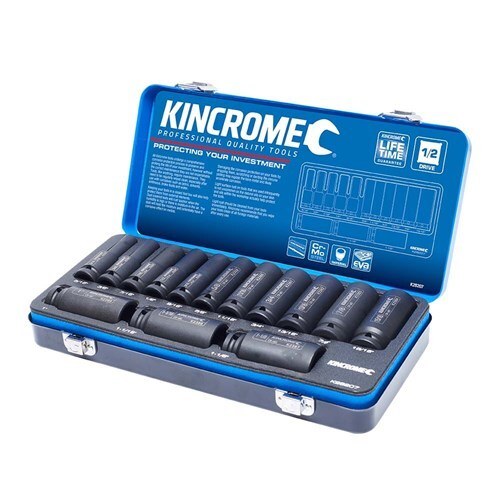 Kincrome Deep Impact Socket Set 14 Piece 1/2" Drive - Imperial - SKU Kincrome:K28207 Kincrome Deep Impact Socket Set 14 Piece 1/2" Drive - Imperial - SKU Kincrome:K28207