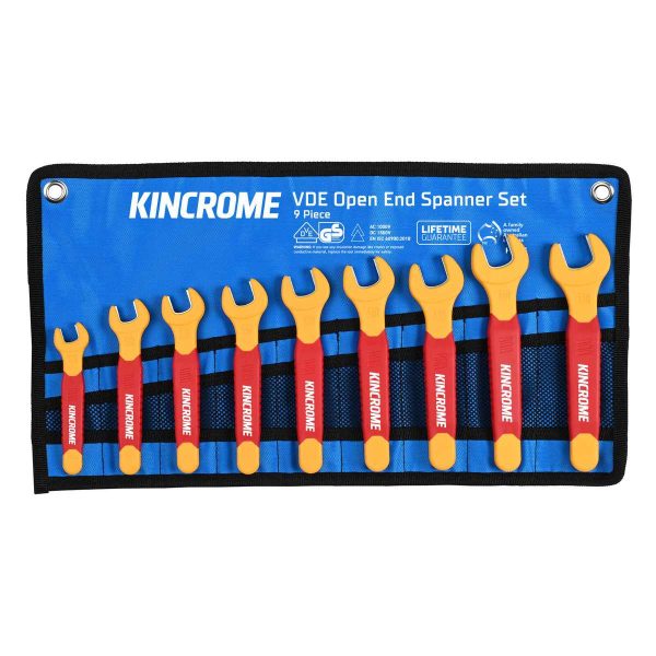 Kincrome VDE Spanner Set Open End 9 Piece Metric - SKU Kincrome:K3055