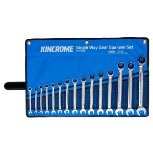 Kincrome Single Way Gear Spanner Set 15 Piece - Metric - SKU Kincrome:K3105 Kincrome Single Way Gear Spanner Set 15 Piece - Metric - SKU Kincrome:K3105