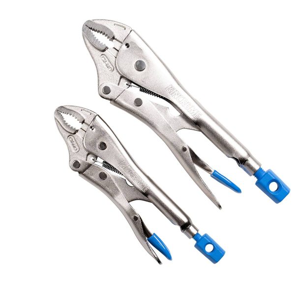 Kincrome 2Pce Curved Jaw Locking Plier Set 200 & 250mm - SKU Kincrome:K40074 Kincrome 2Pce Curved Jaw Locking Plier Set 200 & 250mm - SKU Kincrome:K40074