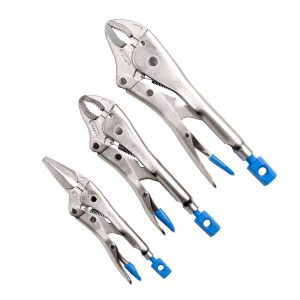 Kincrome 3Pce Long Nose & Curved Jaw Locking Plier Set - SKU Kincrome:K40078 Kincrome 3Pce Long Nose & Curved Jaw Locking Plier Set - SKU Kincrome:K40078