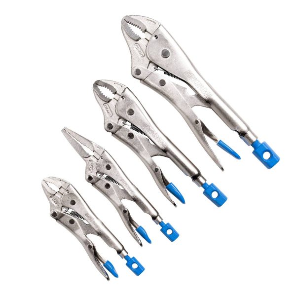 Kincrome 4Pce Long Nose & Curved Jaw Locking Plier Set - SKU Kincrome:K40080 Kincrome 4Pce Long Nose & Curved Jaw Locking Plier Set - SKU Kincrome:K40080