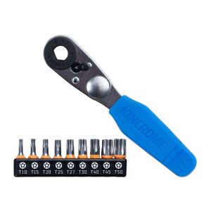 Kincrome Mini Ratchet 5 Point Tamperproof Torx Bit Set 10 Piece - SKU Kincrome:K5034 Kincrome Mini Ratchet 5 Point Tamperproof Torx Bit Set 10 Piece - SKU Kincrome:K5034