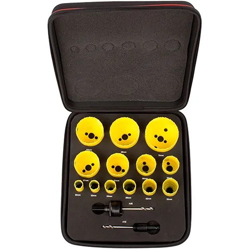 Starrett General Purpose 13pc Deep Cut Holesaw Kit - SKU Starrett:KDC13021 Starrett General Purpose 13pc Deep Cut Holesaw Kit - SKU Starrett:KDC13021