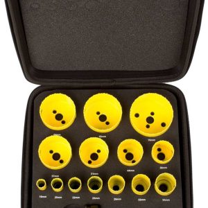 Starrett Universal Fast Cut Bi-Metal Hole Saw Kit, General Purpose 14pc - SKU Starrett:KFC14021