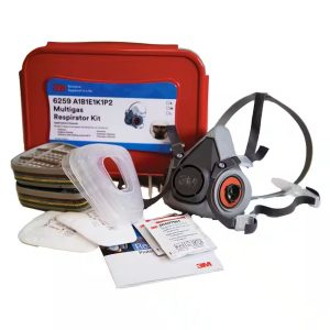 3M Abrasive Multi-Gas Respirator Kit 6259, A1B1E1K1P2, Medium, 2 Kits/Case 3M™ - SKU 3M Abrasive:M6259