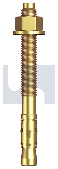 Hobson Engineering M8 X 80mm Zinc Yellow Passivate Finish Clawbolt (Wedge Anchor) Class 5.8 Metric Hobson MAW58YCM080080 Pack of 50 - SKU Hobson Engineering:MAW58YCM080080