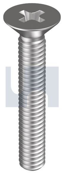 Hobson Engineering 1/4BSWX1mm 316 Stainless Finish Metal Thread Countersunk Phillips Hobson MS16CPW0250100 Pack of 100 - SKU Hobson Engineering:MS16CPW0250100