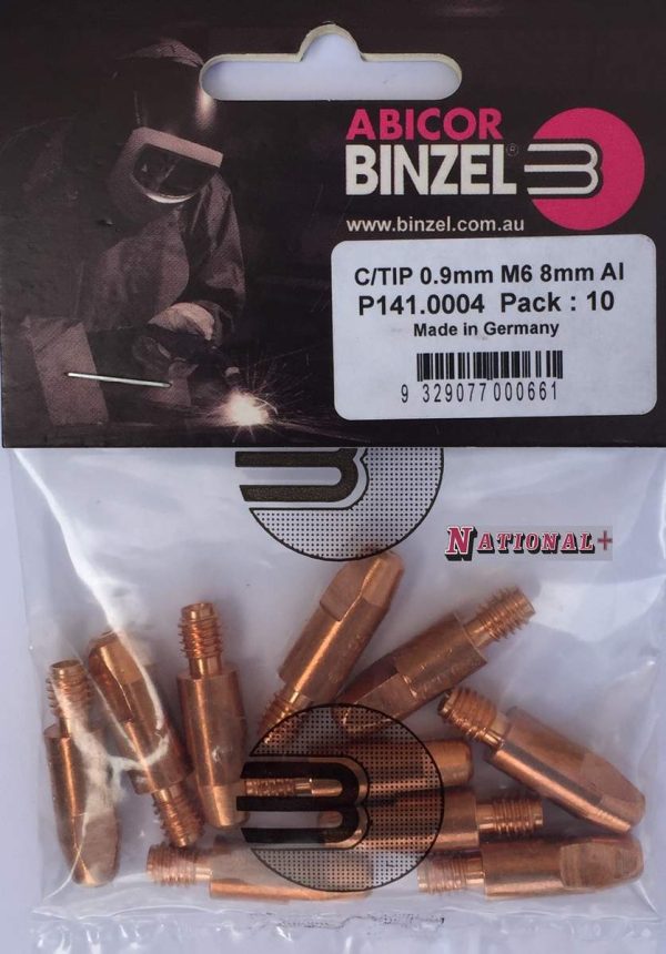 C/Tip 0.9 M6 8mm Al X10 - P141.0004 - SKU Binzel:P141.0004 C/Tip 0.9 M6 8mm Al X10 - P141.0004 - SKU Binzel:P141.0004