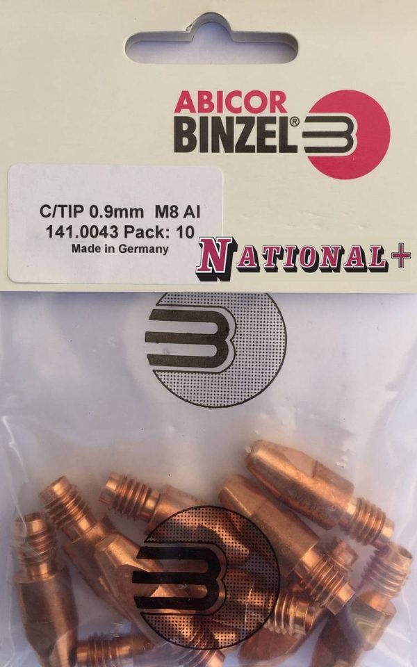 C/Tip 0.9 M8 AL x10 - SKU Binzel:P141.0043