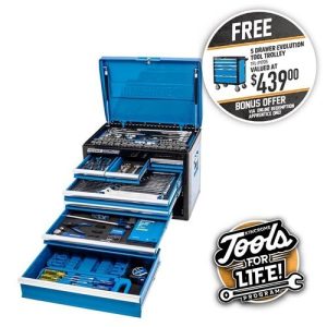 Kincrome Evolution Tool Chest 207 Piece 7 Drawer Deep 1/4, 3/8 & 1/2" Drive - SKU Kincrome:P1705 Kincrome Evolution Tool Chest 207 Piece 7 Drawer Deep 1/4, 3/8 & 1/2" Drive - SKU Kincrome:P1705