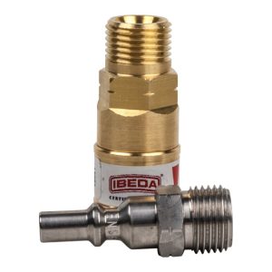Tesuco Quick Action Coupler Fuel Gas EN561 Hose Joiner G3/8" M - SKU Tesuco:QFDM3M3