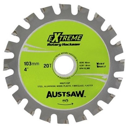 Sheffield Blades Rotary Hacksaw Blade 103mm 4" 16mm Bore 20 Teeth - SKU Sheffield Blades:RHS1031620 Sheffield Blades Rotary Hacksaw Blade 103mm 4" 16mm Bore 20 Teeth - SKU Sheffield Blades:RHS1031620