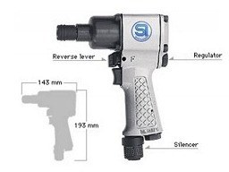 Impact Wrench Pistol Grip Double Hammer 3/8 sq dr 0-80Nm 0-59ft-lb 134mm long 1.31kg - SKU Industrial Air Tools:SI-1365 Impact Wrench Pistol Grip Double Hammer 3/8 sq dr 0-80Nm 0-59ft-lb 134mm long 1.31kg - SKU Industrial Air Tools:SI-1365