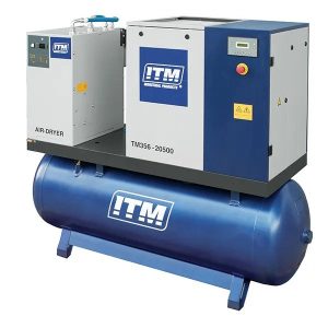 ITM Air Compressor Rotary Screw with Dryer 3 Phase 20HP 500 Litres FAD 1980 - SKU ITM:TM356-20500