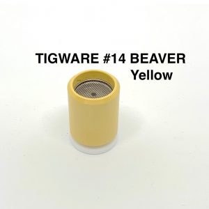 Tigware DC TIG Ceramic Nozzles - Super Tough Yellow Size 14 For 9 Series Torch - SKU Tigware:Yellowceramic14