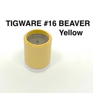 Tigware DC TIG Ceramic Nozzles - Super Tough Yellow Size 16 For 9 Series Torch - SKU Tigware:Yellowceramic16